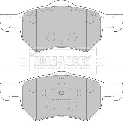 BORG & BECK Комплект тормозных колодок, дисковый тормоз BBP1902